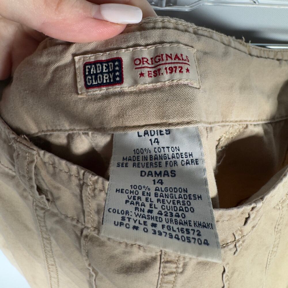 Vintage Faded Glory Women's A-line Skirt Tan Streetwear Size 14 - Picture 6 of 6